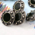 Buttons (Set of 10) - Pewter Studs | Metal | 11mm | Deep Emerald